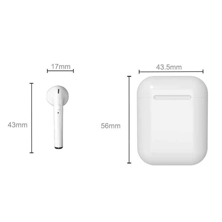 i9 Wireless TWS Sport Bilateral Stereo Bluetooth 5.0 Headset with Charging Box, Push-button Version