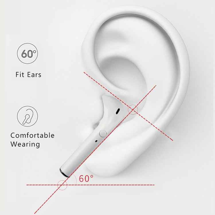 i9 Wireless TWS Sport Bilateral Stereo Bluetooth 5.0 Headset with Charging Box, Push-button Version