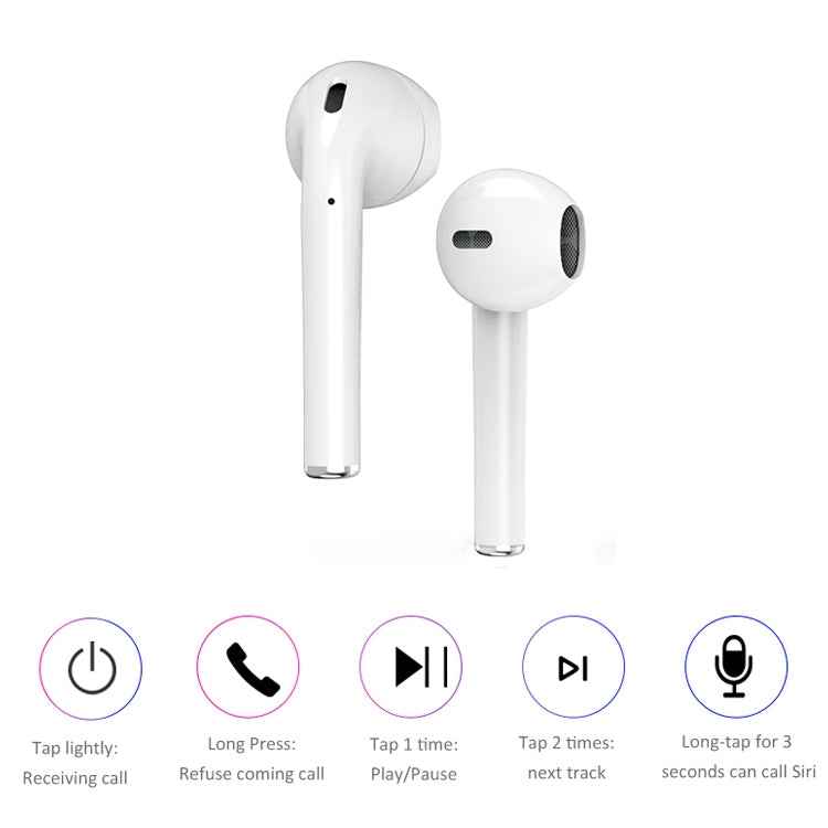 i9 Touch Wireless TWS Sport Bilateral Stereo Bluetooth 5.0 Headset with Charging Box, Touch Version
