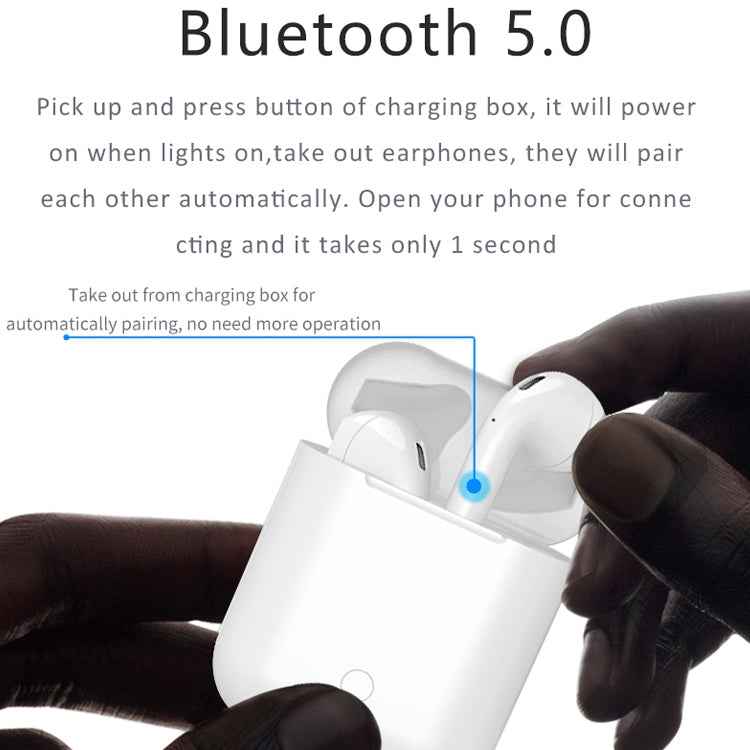 i9 Touch Wireless TWS Sport Bilateral Stereo Bluetooth 5.0 Headset with Charging Box, Touch Version