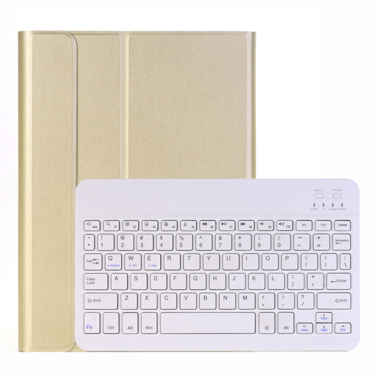 A102 For iPad 10.2 inch Ultra-thin Detachable Bluetooth Keyboard Leather Tablet Case with Stand Function, Black, Dark Blue, Gold, Rose Gold