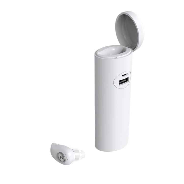 V21 Mini Single Ear Stereo Bluetooth V5.0 Wireless Earphones with Charging Box
