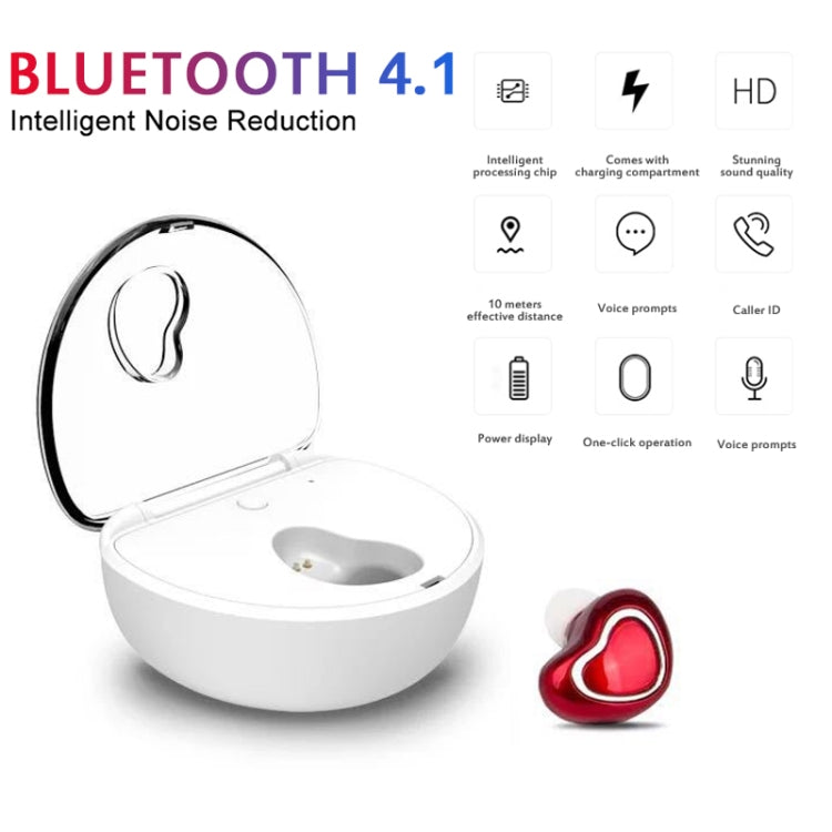 X7 Bluetooth 4.1 Mini Invisible Wireless Sports Bluetooth Earphone with Charging Box