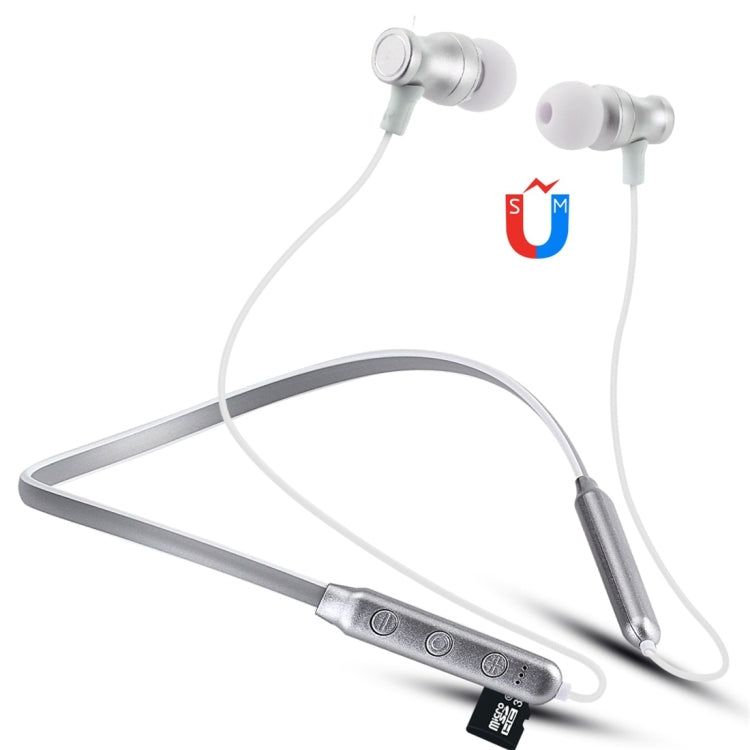 F106 Bluetooth 4.2 Hanging Neck Design Bluetooth Headset, Support Music Play & Switching & Volume Control & Answer