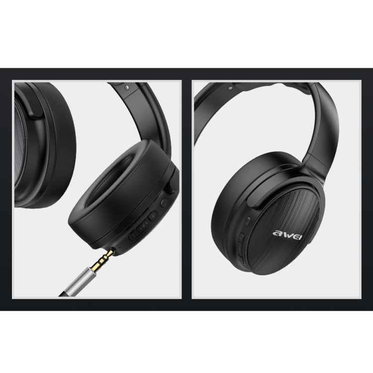 awei A780BL Bluetooth 5.0 Foldable Bass Wireless Bluetooth Headphone with 3.5mm Aux Jack