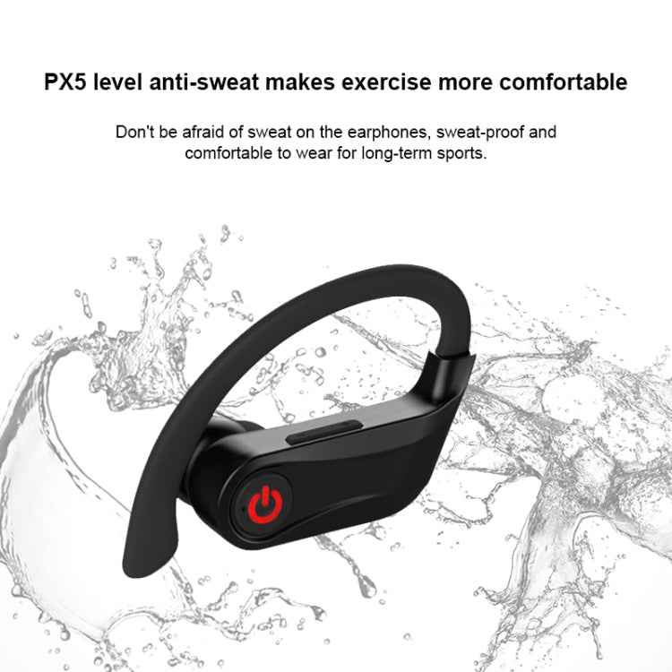 Q83 Wireless Ear-mounted Sports Bluetooth Earphone with Charging Box, Supports Three-screen LED Power Display & Power Bank