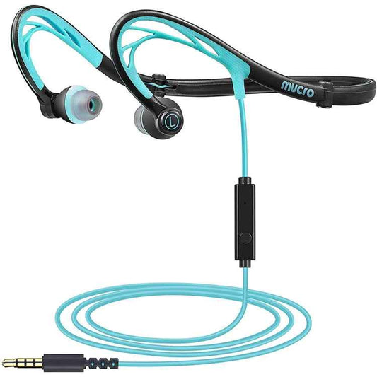 Mucro ML233 Foldable Wired Running Sports Headphones Night Neckband In-Ear Stereo Earphones, Cable Length: 1.2m