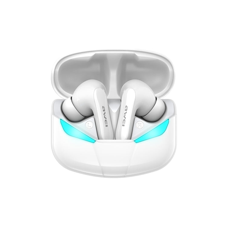 awei T35 Bluetooth V5.0 Ture Wireless Sports Game Dual Mode IPX5 Waterproof TWS Headset with Charging Case