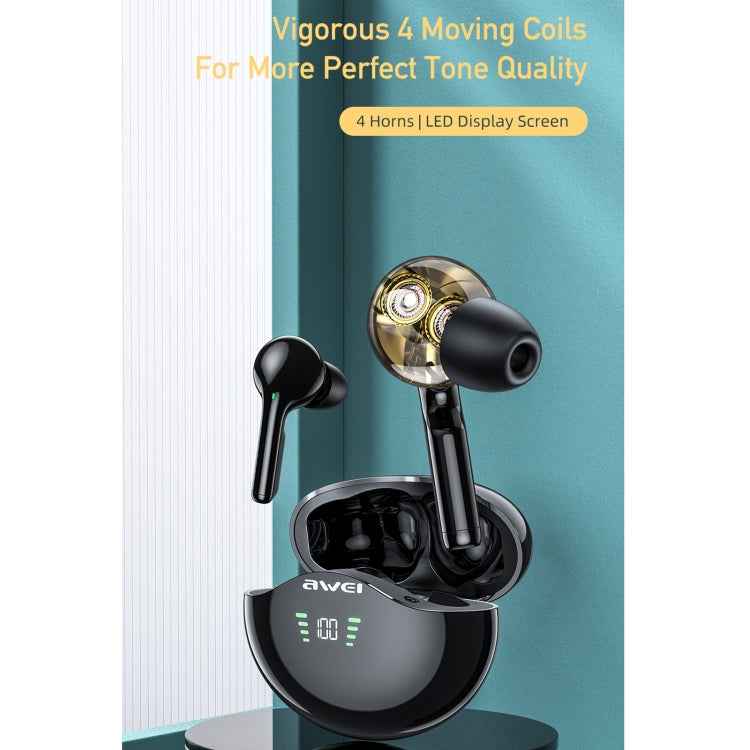 awei T12P Bluetooth 5.1 LED Display Wireless Bluetooth Earphone