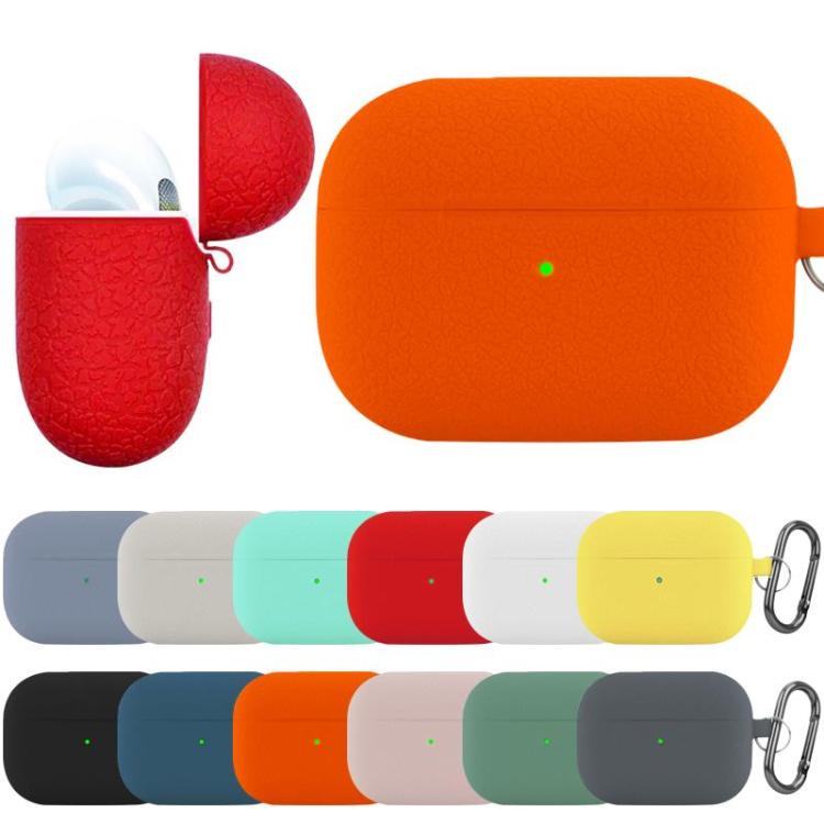 For AirPods Pro Litchi Texture Silicone Wireless Earphone Protective Case