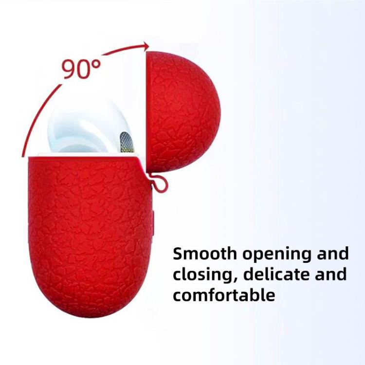 For AirPods Pro Litchi Texture Silicone Wireless Earphone Protective Case