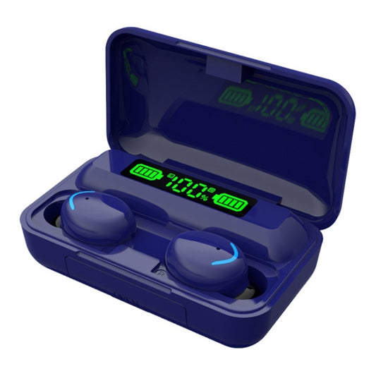 F9-5C Macaron Series LED Light + Digital Display Noise Reduction Bluetooth Earphone, F9-5C Macaron LED Light Dark Blue, F9-5C Macaron LED Light Pink, F9-5C Macaron LED Light Baby Blue, F9-5C Macaron LED Light Yellow