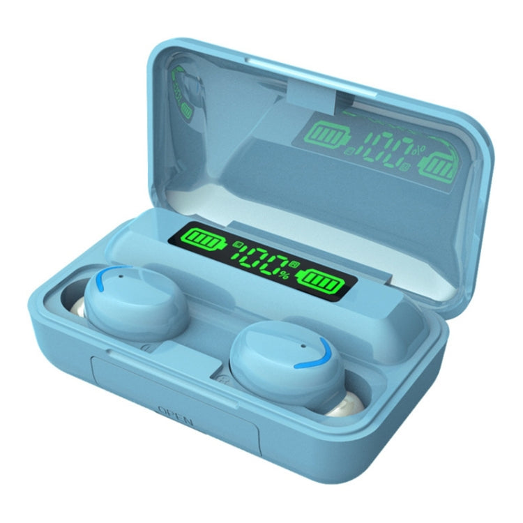 F9-5C Macaron Series LED Light + Digital Display Noise Reduction Bluetooth Earphone, F9-5C Macaron LED Light Pink, F9-5C Macaron LED Light Baby Blue, F9-5C Macaron LED Light Yellow, F9-5C Macaron LED Light Dark Blue