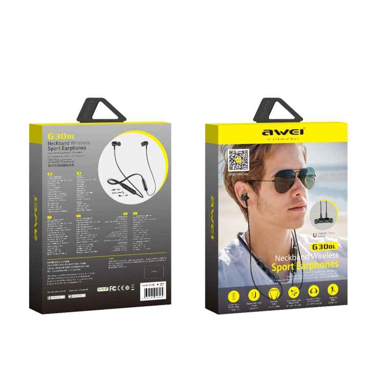 awei G30BL Neck-mounted Wireless Bluetooth Sports Stereo Earphone