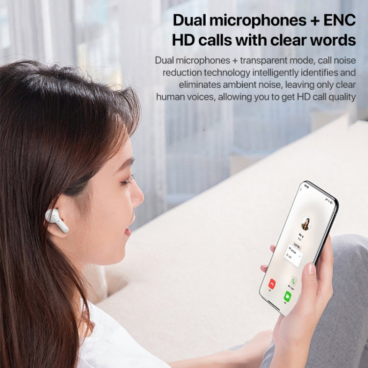 Yesido TWS28 ANC+ENC Dual Noise Reduction Smart TWS Wireless Bluetooth Earphone, TWS28 Beige