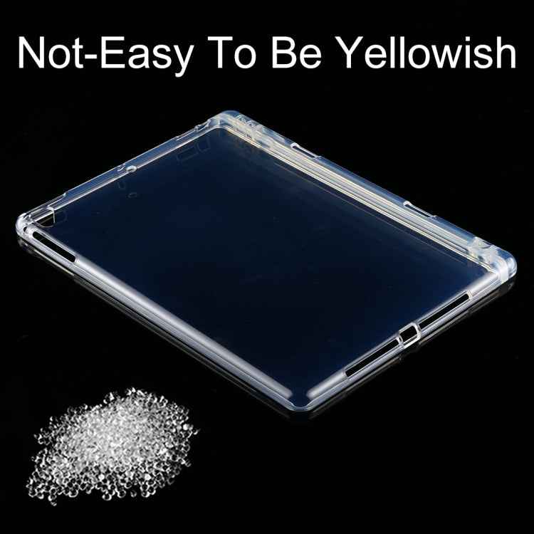 For iPad Air / Air 2 3mm Shockproof Transparent Protective Case with Pen Slot
