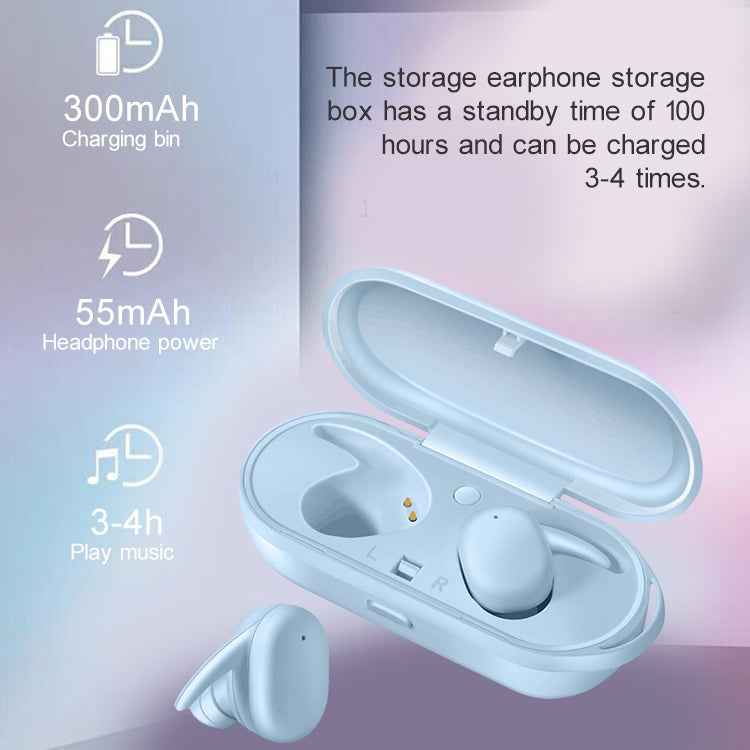 DT-7 IPX Waterproof Bluetooth 5.0 Wireless Bluetooth Earphone with 300mAh Magnetic Charging Box, Support Call
