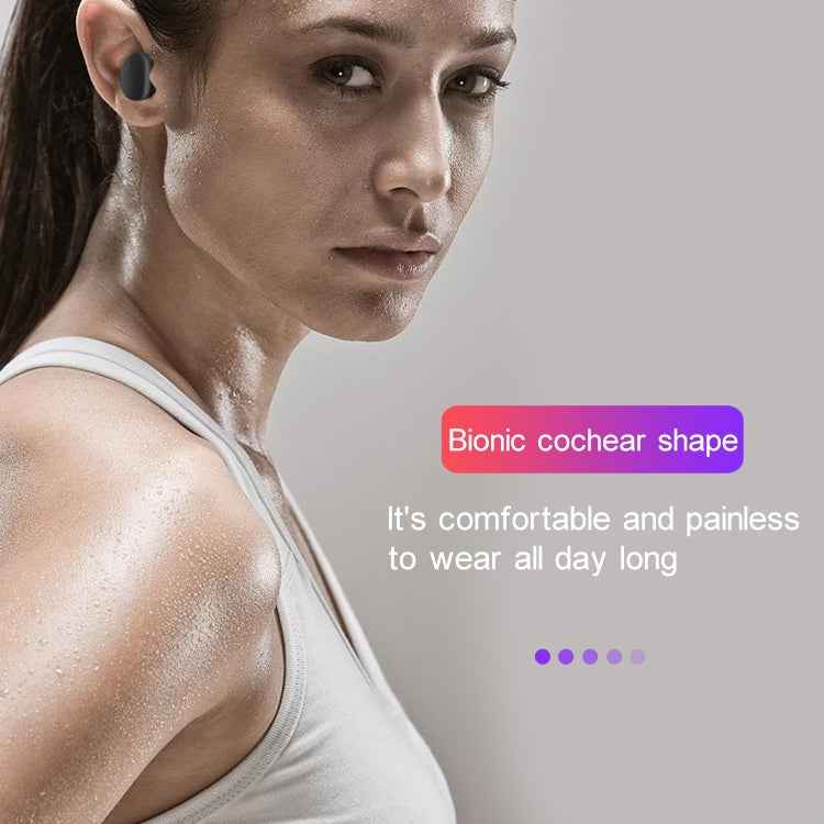 DT-7 IPX Waterproof Bluetooth 5.0 Wireless Bluetooth Earphone with 300mAh Magnetic Charging Box, Support Call