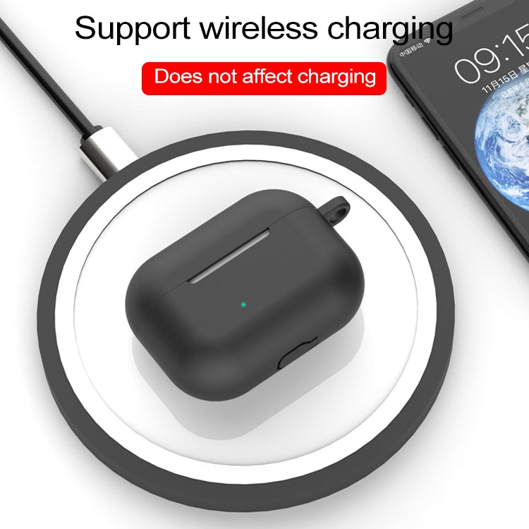 For AirPods Pro Silicone Earphone Protective Case + Hook + Anti-lost Rope 3 in 1 Set, For AirPods Pro