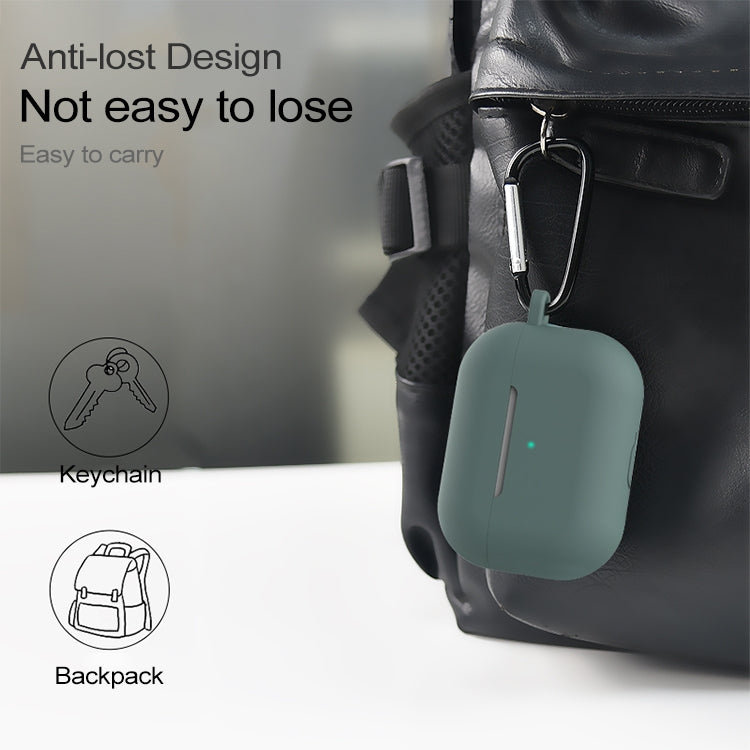 For AirPods Pro Silicone Earphone Protective Case + Hook + Anti-lost Rope 3 in 1 Set, For AirPods Pro