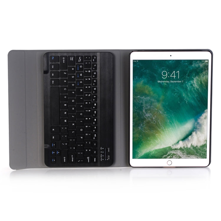 A09 Bluetooth 3.0 Ultra-thin ABS Detachable Bluetooth Keyboard Leather Tablet Case for iPad Air / Pro 10.5 inch (2019), with Holder