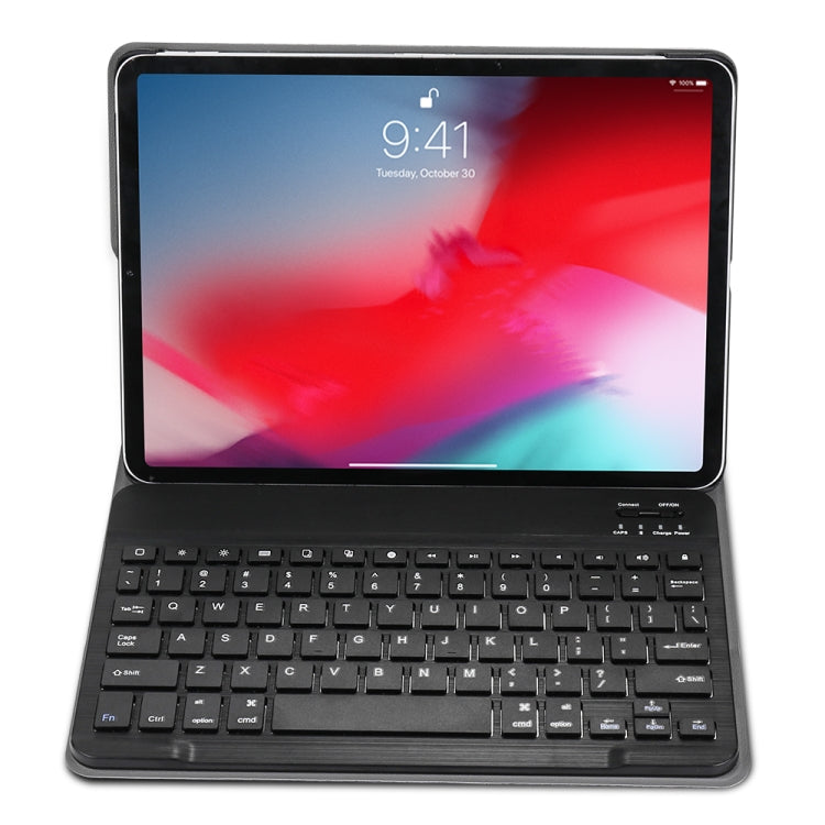 A11 Bluetooth 3.0 Ultra-thin ABS Detachable Bluetooth Keyboard Leather Tablet Case for iPad Air 4 / Air 5 / Pro 11 inch 2022 / 2021 / 2020 / 2018, with Holder