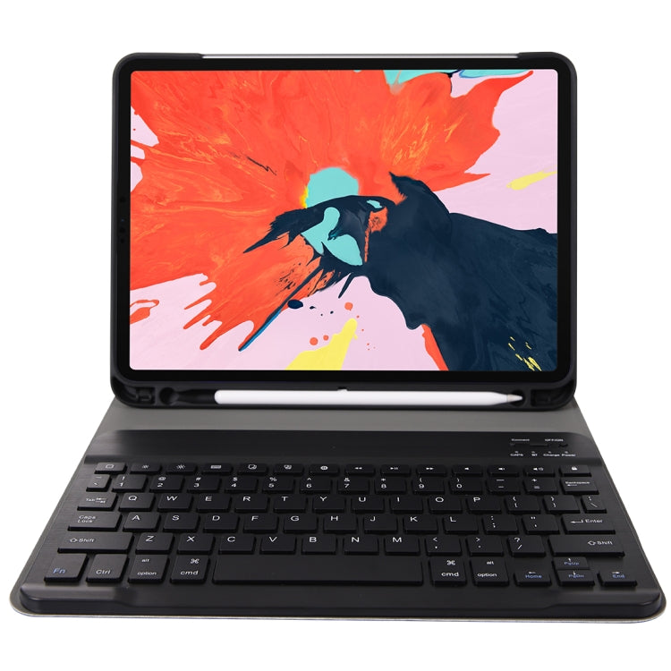 A11B Bluetooth 3.0 Ultra-thin ABS Detachable Bluetooth Keyboard Leather Tablet Case for iPad Air 4 / Air 5 / Pro 11 inch 2022 / 2021 / 2020 / 2018, with Pen Slot & Holder