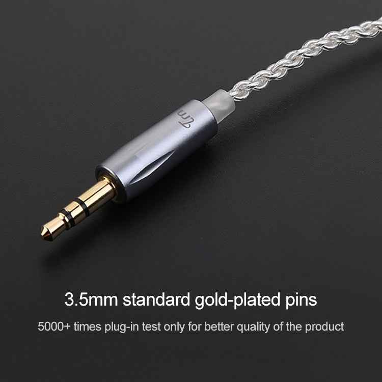 TRN Silver Plated Upgrade Cable Headphones Cable with A2DC Connection for TRN V10 V20 Earphone