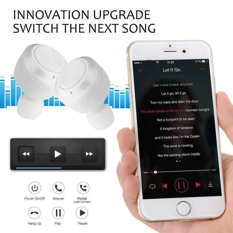 BTH-A6 Wireless Bluetooth 5.0 Earphone with Magnetic Charging Box