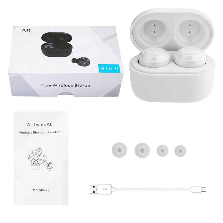 BTH-A6 Wireless Bluetooth 5.0 Earphone with Magnetic Charging Box