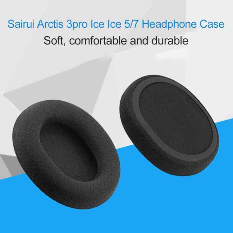 1 Pair Leather Sponge Protective Case for Steelseries Arctis 3 Pro  / Ice 5 / Ice 7 Headphone (White)