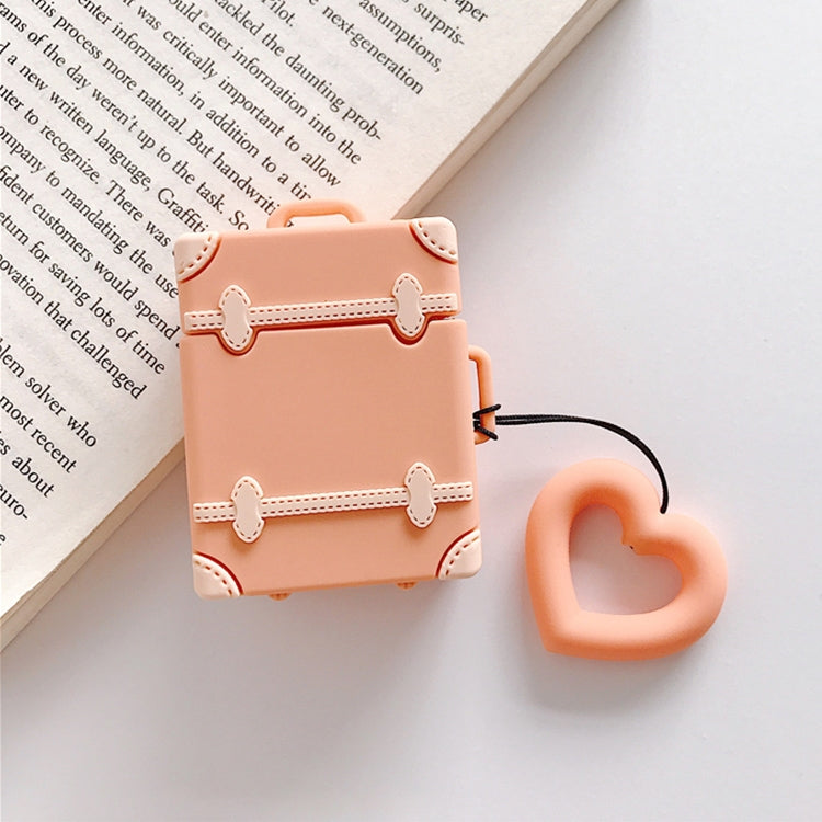 Wireless Earphones Shockproof Candy Colored Suitcase Silicone Protective Case for Apple AirPods 1 / 2, Blue, Apricot, Yellow, Orange, Pink, Green