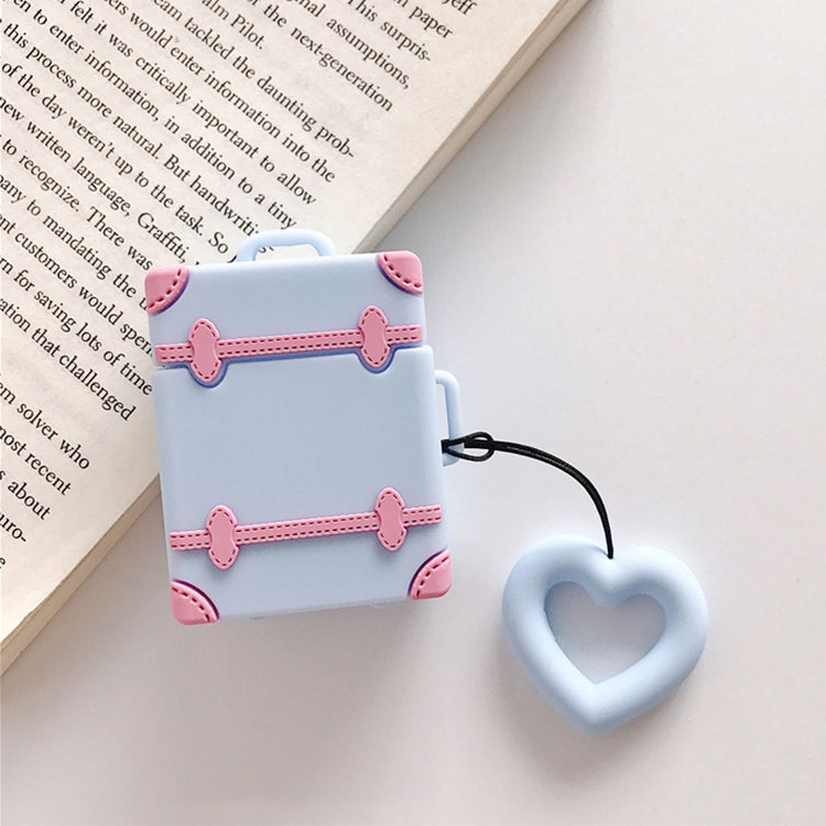 Wireless Earphones Shockproof Candy Colored Suitcase Silicone Protective Case for Apple AirPods 1 / 2, Blue, Apricot, Yellow, Orange, Pink, Green