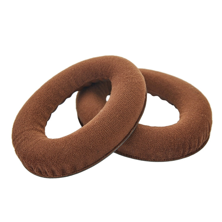 2 PCS For Sennheiser HD515 / HD555 / HD595 / HD598 / HD558 / PC360 Flannel Earphone Cushion Cover Earmuffs Replacement Earpads with Tone Tuning Cotton, Velvet Brown, Velvet Black