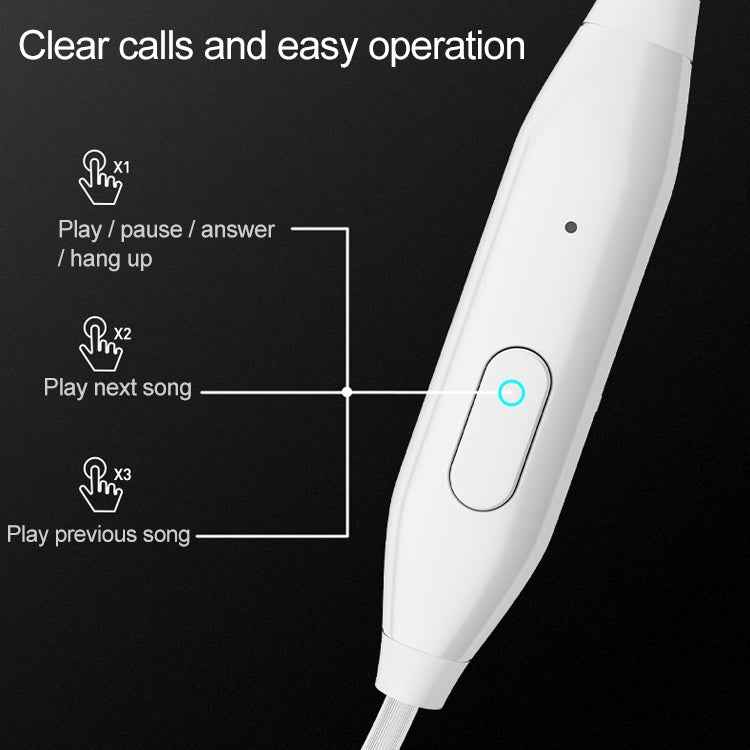 Langsdom MJ31 1.2m Wired Half  In-Ear 3.5mm Interface Stereo Earphones with Mic