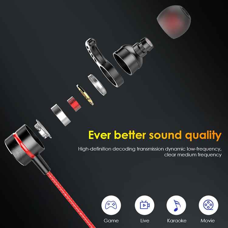G21 1.2m Wired In Ear 3.5mm Interface Stereo Wire-Controlled HIFI Earphones Video Game Mobile Game Headset With Mic