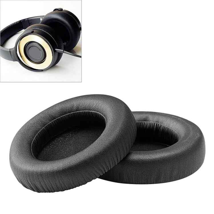 2 PCS For ATH WS550 Imitation Leather + Sponge Headphone Protective Cover Earmuffs
