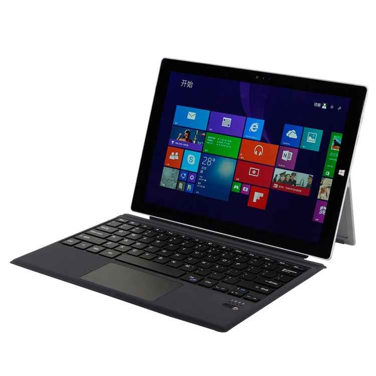 1089A Magnetic Charging Bluetooth V3.0 Keyboard + Microfiber Leather Tablet Case for Microsoft Surface Pro 3 / 4 / 5 / 6(Black)