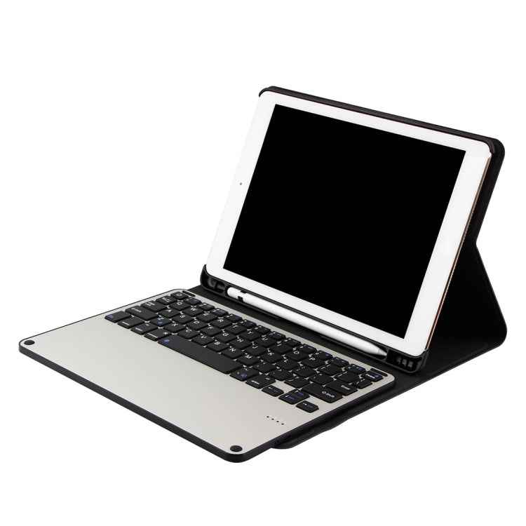 3018 Detachable Bluetooth 3.0 Aluminum Alloy Keyboard + Imitation Cloth Texture Leather Tablet Case for iPad Air / Air 2 / iPad Pro 9.7 inch, with Sleep / Water Repellent Function