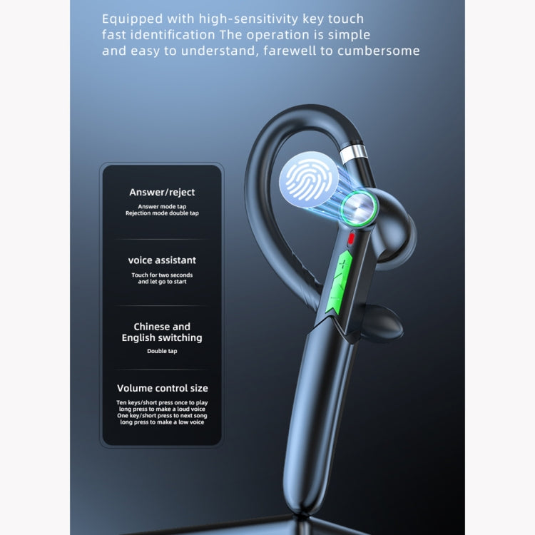 ME-100 TWS Business Rotating Universal True Stereo 5.0 Version Hanging Ear In-Ear Bluetooth Headset