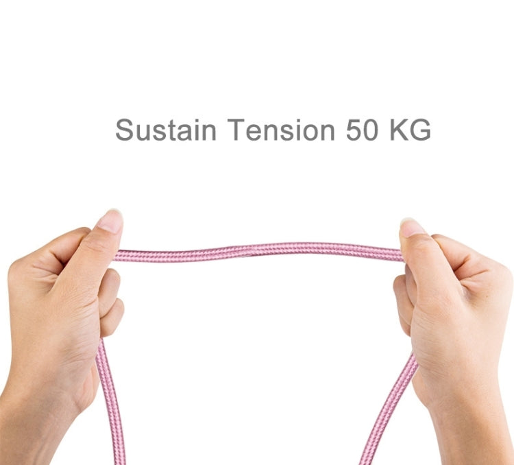 2m Woven Style Metal Head 84 Cores 8 Pin to USB 2.0 Data / Charger Cable