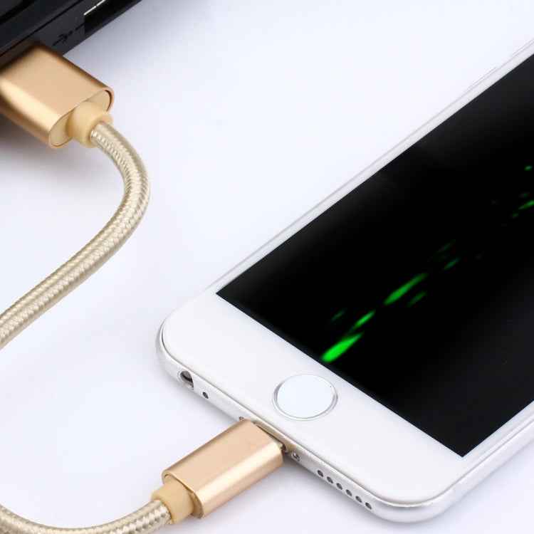 1m Woven Style Metal Head 84 Cores 8 Pin to USB 2.0 Data / Charger Cable