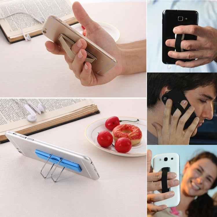 2 in 1 Adjustable Universal Mini Adhesive Holder Stand + Slim Finger Grip, Size: 7.3 x 2.2 x 0.3 cm