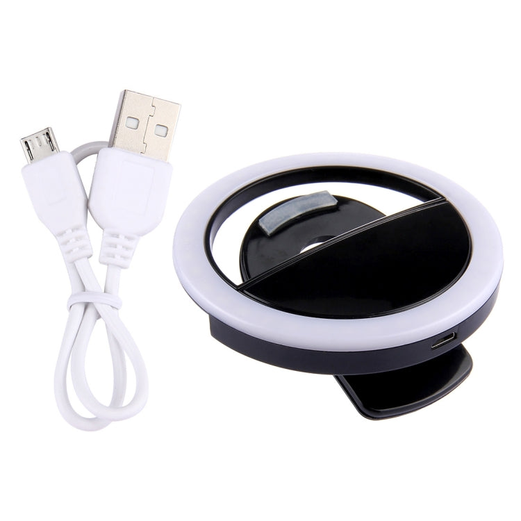 Charging Selfie Beauty Light For iPhone, Galaxy, Huawei, Xiaomi, LG, HTC and Other Smart Phones with Adjustable Clip & USB Cable