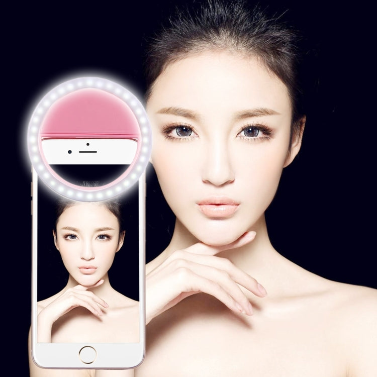 Charging Selfie Beauty Light For iPhone, Galaxy, Huawei, Xiaomi, LG, HTC and Other Smart Phones with Adjustable Clip & USB Cable