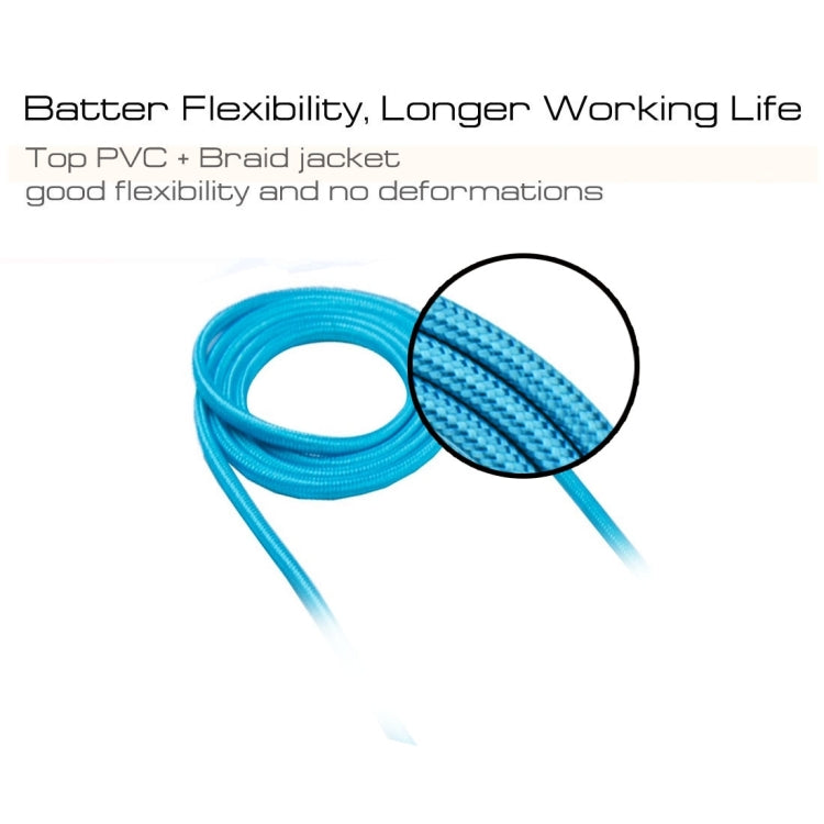 3m 3A Woven Style Metal Head 8 Pin to USB Data / Charger Cable, 3m 8 Pin