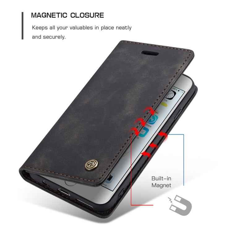 CaseMe-013 Multifunctional Retro Frosted Horizontal Flip Leather Case for iPhone 6 / 6s, with Card Slot & Holder & Wallet