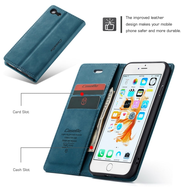 CaseMe-013 Multifunctional Retro Frosted Horizontal Flip Leather Case for iPhone 6 / 6s, with Card Slot & Holder & Wallet, For iPhone 6 / 6s