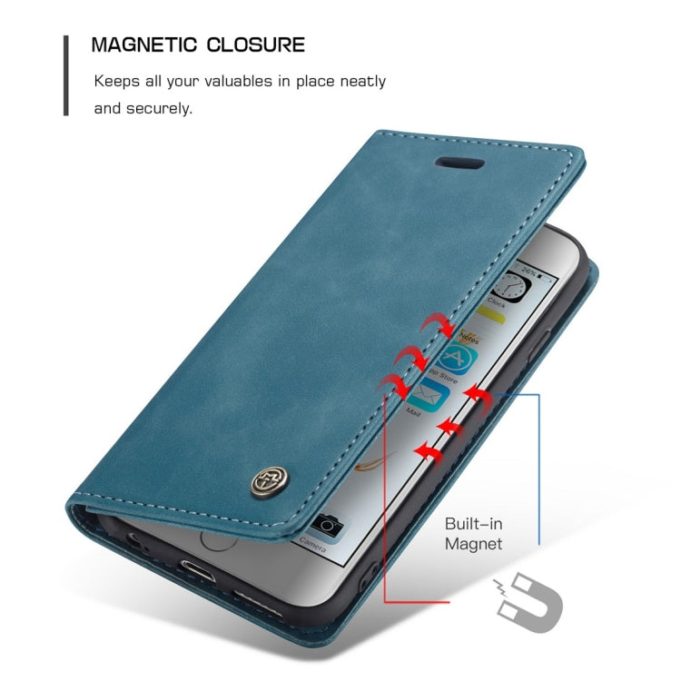 CaseMe-013 Multifunctional Retro Frosted Horizontal Flip Leather Case for iPhone 6 / 6s, with Card Slot & Holder & Wallet, For iPhone 6 / 6s