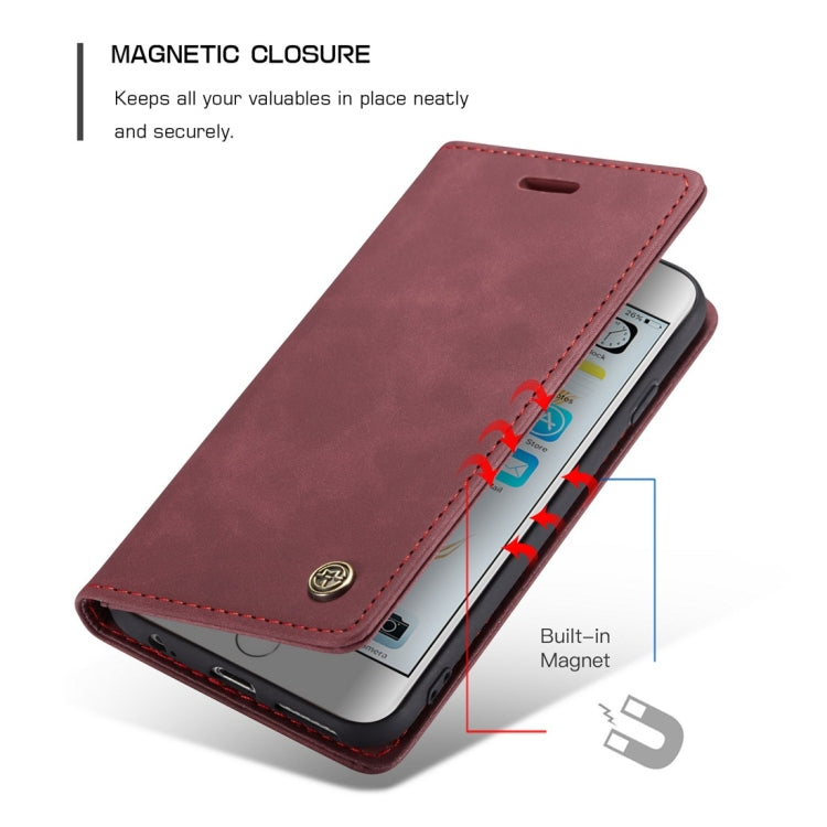 CaseMe-013 Multifunctional Retro Frosted Horizontal Flip Leather Case for iPhone 6 / 6s, with Card Slot & Holder & Wallet